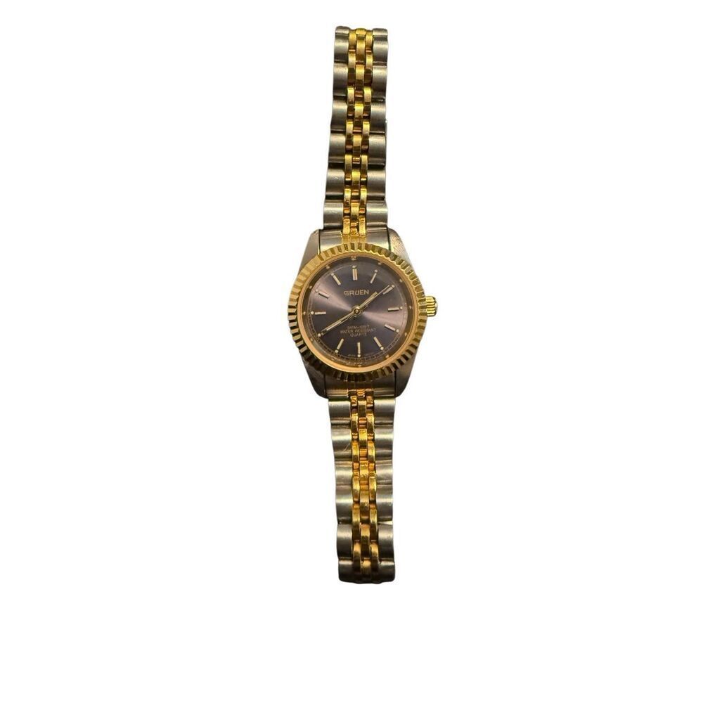 Gruen 3ATM - 100' 237-1874 Water Resistant Quartz Two Tone Watch Untested